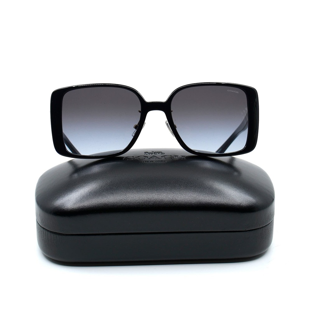 COACH HC8375 BLACK GREY GRADIENT AUTHENTIC SUNGLASSES - Picture 13 of 14